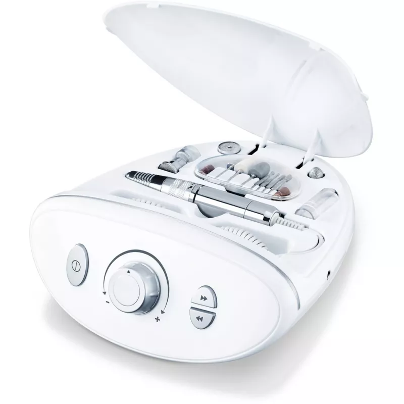 Conjunto de manicura e pedicura Beurer MP 100 cuidado de unhas – aparelho elétrico de manicura/pedicura, branco