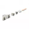 Módulo Keystone DELOCK conector fêmea RJ45 para LSA Cat.6A sem ferramentas 45° angular blindado com encaixe metálico