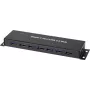 Renkforce hub USB 3.0 de 7 portas, montagem na parede, caixa metálica, preto