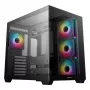 Caixa de PC DeepCool CG530 4F Midi Tower preta — vidro temperado, ATX/ITX/Micro ATX, 3 ventoinhas de 120mm, USB-C