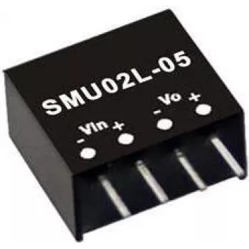 Adaptador/transformador de alimentação Mean Well SMU02L-15, entrada 4,5–5,5 V, saída 15 V, 2 W