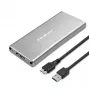Caixa de alumínio QOLTEC 51833 para SSD M.2, SATA para USB 3.0, suporta até 2 TB