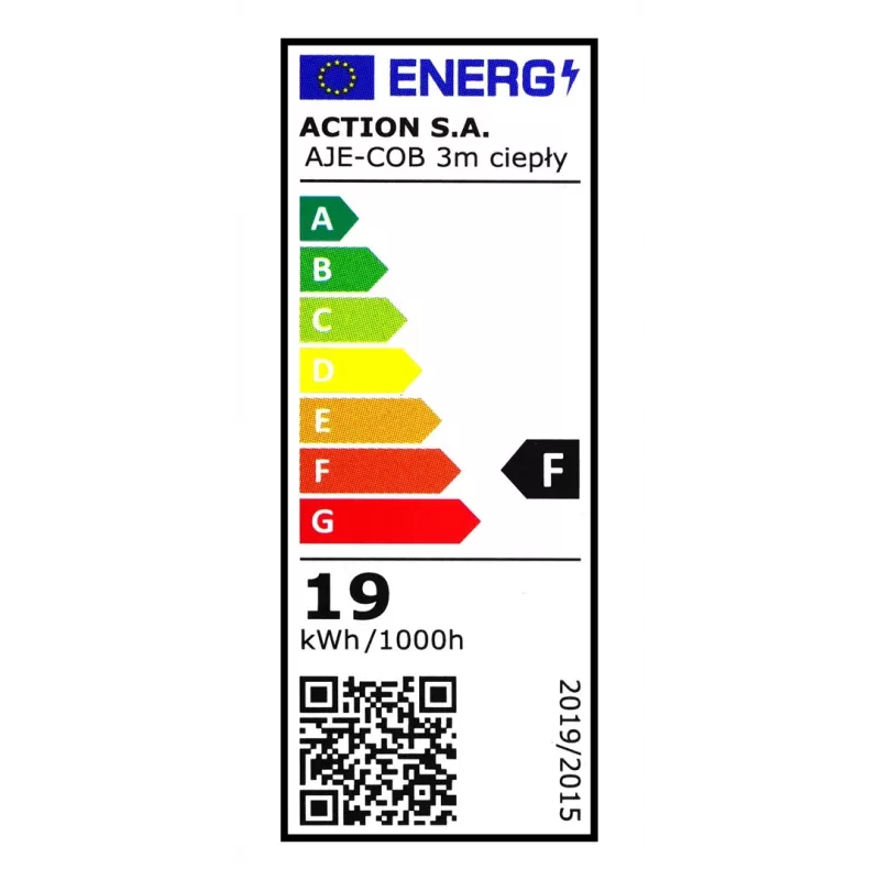 Fita LED universal Activejet AJE-COB 3m luz quente para interior
