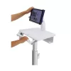 Carrinho para tablet Ergotron, SV10 – carrinho para tablet / teclado – médico – metal – branco, alumínio – tamanho do ecrã: até 30,5 cm (até 12 polegadas)