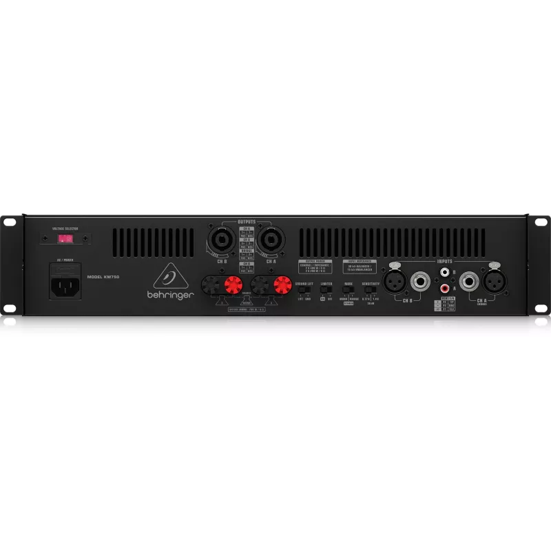 Amplificador de áudio Behringer KM750 2.1 canais preto