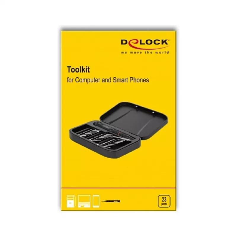DeLOCK 64066 Conjunto de ferramentas para computador e smartphone, 23 unid.