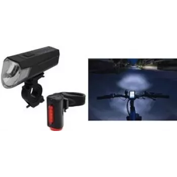 Conjunto de iluminação LED frontal FISCHER TWIN 80 lux, comutável para 40 lux e 20 lux