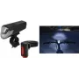 Conjunto de iluminação LED frontal FISCHER TWIN 80 lux, comutável para 40 lux e 20 lux
