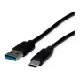 Cabo ROLINE RM USB 3.2 Gen 1, A-C, ST/ST, preto, 0,5 m