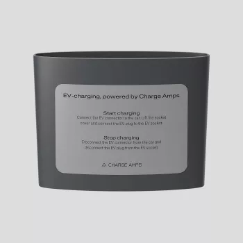 Placa autocolante para montagem em mastro Charge Amps Dawn CA-131238 — acessório para posto de carregamento Dawn