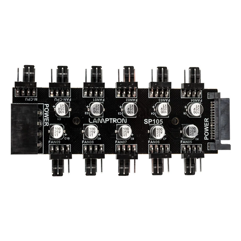 Hub de ventoinhas PWM de 10 vias Lamptron SP105