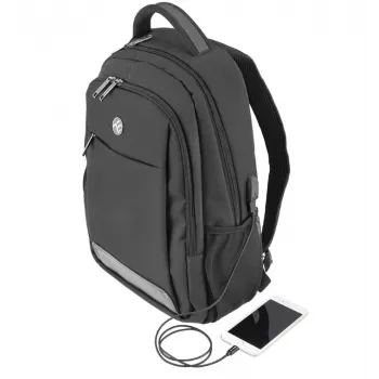 Mochila para portátil Tellur Companion 15,6 polegadas com porta USB, preto