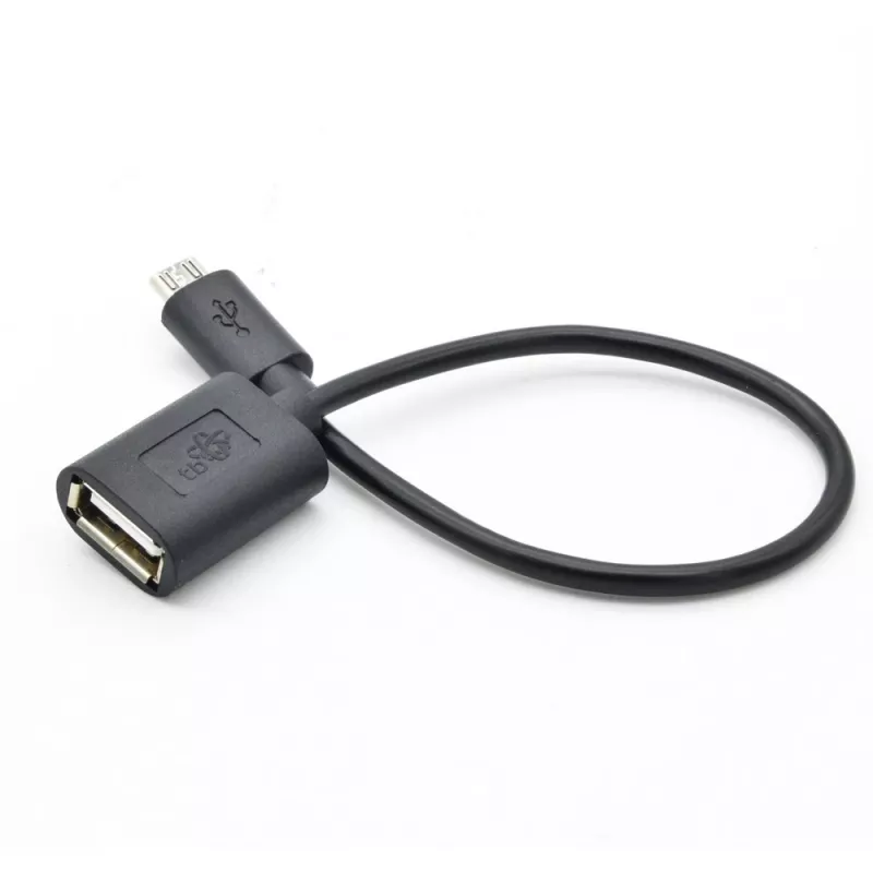Cabo OTG TB AKTBXKUWOTG015B 15 cm, preto, ligação USB OTG