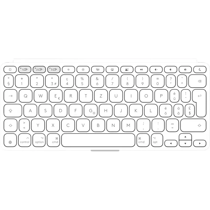 Teclado Logitech KEYS-TO-GO 2, sem fios com placa de cobertura integrada, Bluetooth LE, layout DE