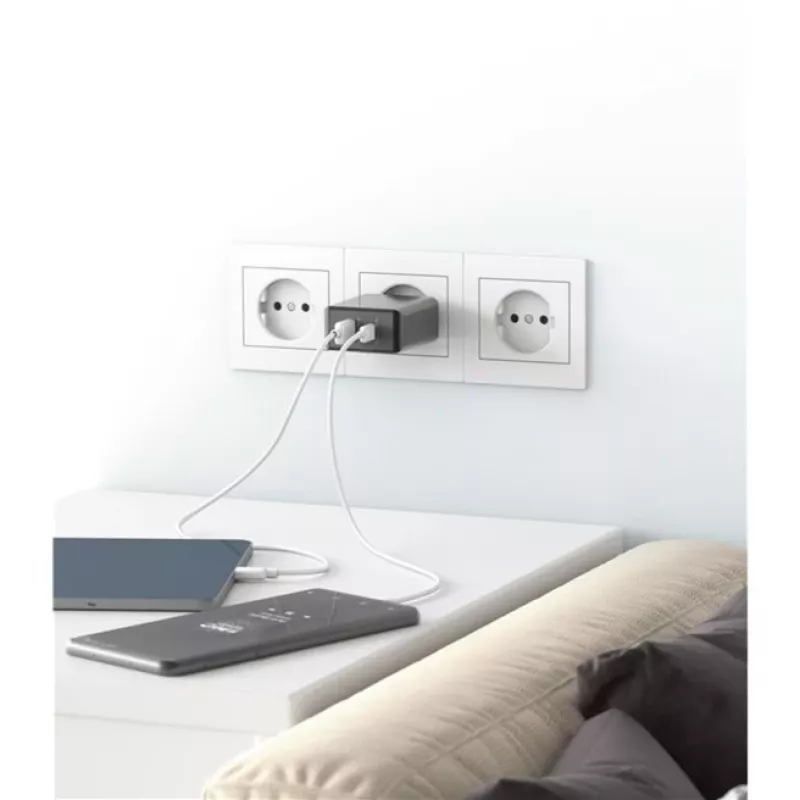 Carregador Wentronic 61673 para dispositivos móveis universal preto AC carregamento rápido interior (61673)