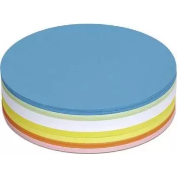 Cartões de moderação Maul 6395099 círculo Ø 18,5 cm branco, amarelo, laranja, vermelho, verde, azul, 250 unid. (6395099)
