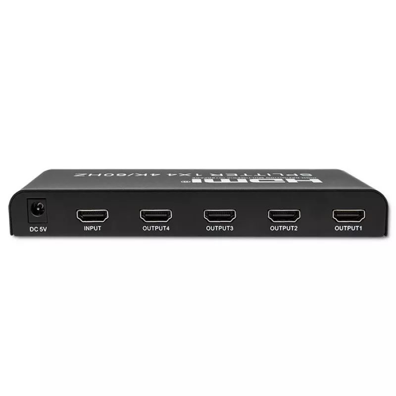Qoltec 51799 Splitter HDMI ativo 4 x HDMI 4K x 2K | 6 Gb/s | 60 Hz