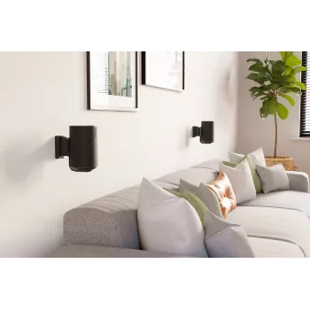 Suporte de parede Vogels | Suporte de parede para coluna para Sonos Era 100 | Inclinável, rotativo | Capacidade máxima 7 kg | Preto