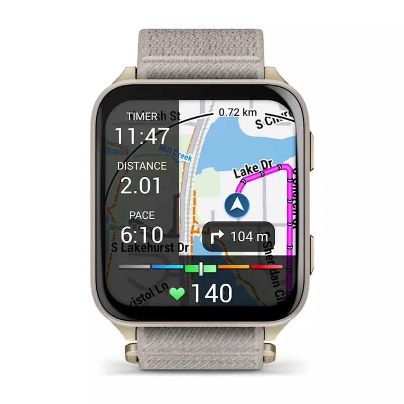 Smartwatch GARMIN Venu X1 — 5,08 cm (2 polegadas) AMOLED 448×486 px, ecrã tátil, Wi‑Fi, GPS, bracelete de nylon, 34 g
