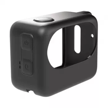 Capa de silicone para estojo de carregamento da Insta360 GO 3 da Puluz (preta) - capa de proteção para estojo de carregamento