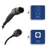 AKYGA AK-SC-E28 Cabo adaptador Type-2 para Schuko para carregadores de VE 16A 0,3m preto