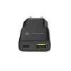 Fonte de alimentação NATEC Ribera NUC-2377 — 1×USB-A, 1×USB-C, saída de 3 A