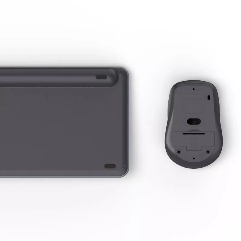 Conjunto de teclado e rato multi-dispositivo preto cinzento
