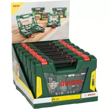 Conjunto de brocas/pontas V-Line TIN, 91 peças, conjunto de brocas e pontas (verde)
