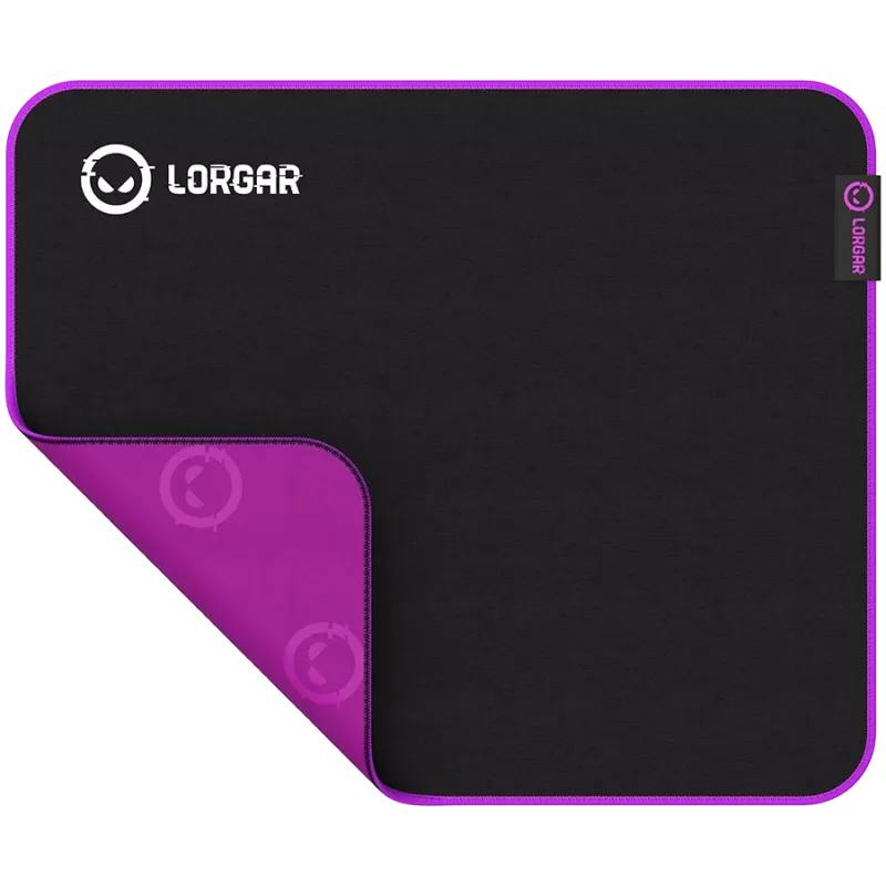 Tapete de rato gaming Lorgar LRG-GMP313 preto roxo 360x300mm