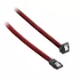 CableMod ModMesh - Cabo SATA - Serial ATA 150/300/600 - SATA (macho) angular para SATA (macho) - 60 cm - vermelho sangue (CM-CAB-RSAT-N60KBR-R)