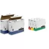 Caixa de arquivo Fellowes R-Kive PRIMA, branco-azul (B)80 mm em cartão 100% reciclado, 100% reciclável (0026401)