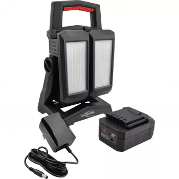 Holofote de trabalho ANSMANN HS4500R-DUO a bateria 4500 lm, projetor LED portátil