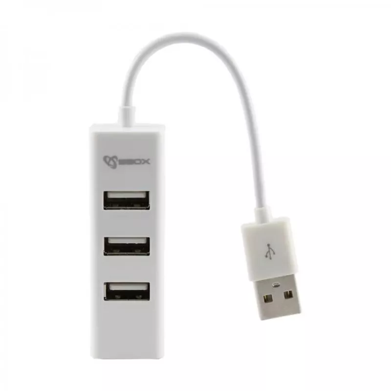 Sbox H-204W hub USB de 4 portas branco coco