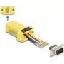 DeLOCK 67104 Kit de montagem de D-Sub 9 pinos macho para RJ45 fêmea, amarelo