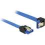 Cabo SATA DeLOCK 85088 0,1 m SATA 7 pinos preto azul