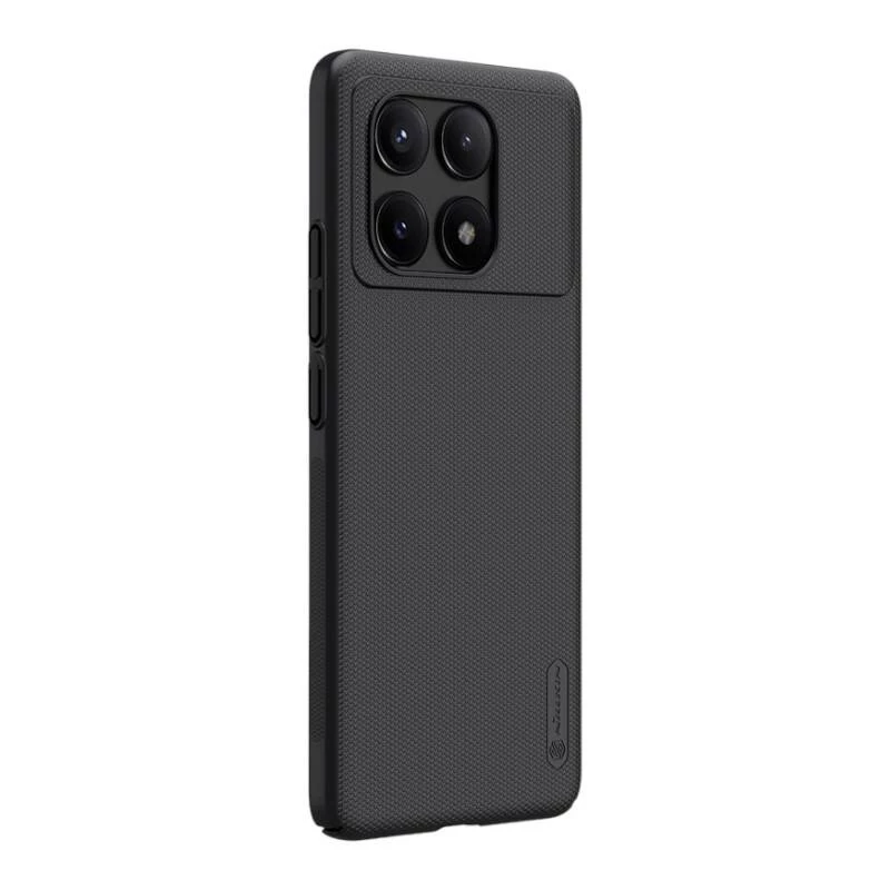 Capa de proteção Nillkin Super Frosted Shield Pro para Xiaomi Redmi K70E / Poco X6 Pro 5G — preta, rígida mate antiderrapante