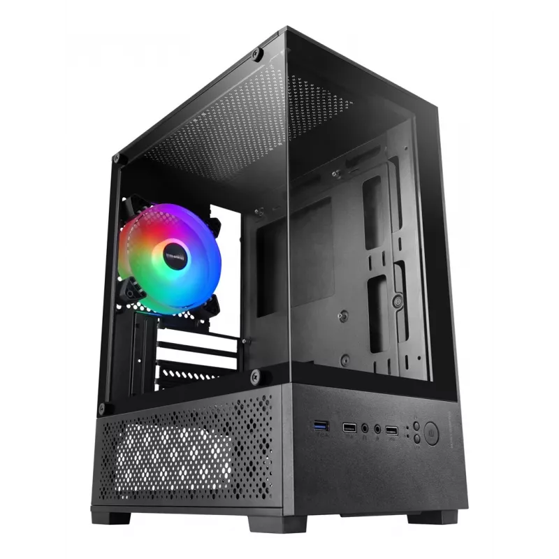 Caixa de PC Mini-Tower TACENS Mars Gaming MC-SE2 — Mini-ITX / Micro-ATX, preto, janela lateral, fonte de alimentação inferior, suporta 2x2,5 polegadas + 1x3,5 polegadas