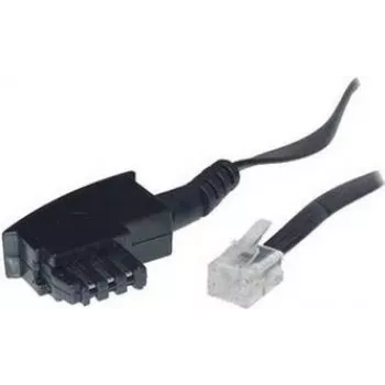 S/CONN 10m TAE-F – RJ11 preto transparente ShiverPeaks