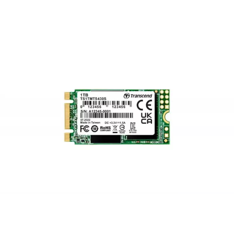 Disco SSD Transcend 1 TB M.2 SATA III 3D-NAND modelo 430S