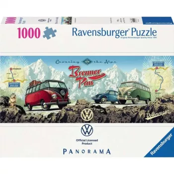 Puzzle Panorama - Mit dem Bulli über den Brenner 1000 peças