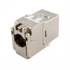 Keystone Jack Cat.6A blindado fino, EQUIP 767223, sem ferramentas, RJ-45, plano, prateado, 8 unid.