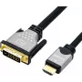 Adaptador de cabo de vídeo ROLINE 11.04.5876 1,5 m HDMI Type-A (standard) DVI-D preto - prateado (11.04.5876)