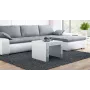 Mesa de centro TESS60 BI/SZ / Mesa lateral / Mesa de canto, mesa de centro de forma quadrada, 2 pernas