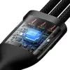 Cabo USB Baseus SUP0003351 1,2 m USB A USB C/Micro USB-A/Lightning preto