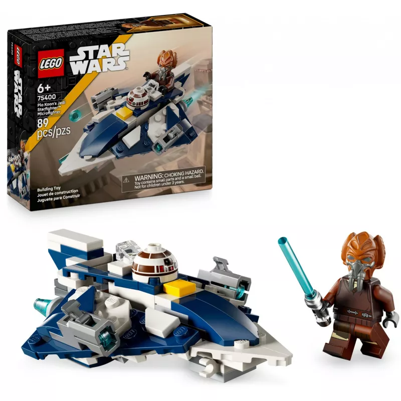 LEGO Microfighter Star Wars Plo Koons Jedi Starfighter 75400 — 89 peças, 1 minifigura, idade 6+