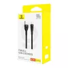 Cabo de carregamento rápido Baseus Flash 2 USB A para USB C 2 m 100 W preto
