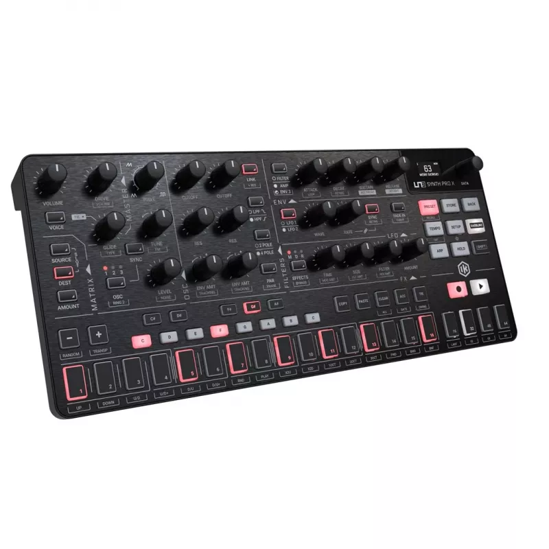 Analisador sintetizador ik multimedia Uno Synth Pro X — polifonia de 8 vozes, módulo de secretária