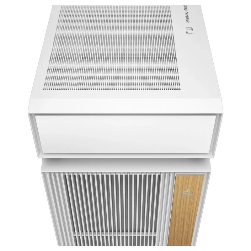 Caixa de PC de secretária DeepCool CL6600 WH — branca, suporta fontes de alimentação ATX/PS2/SFX/SFX-L, 140 mm à frente, 120/140 mm no topo/traseira, unidades de 2,5 polegadas e 3,5 polegadas