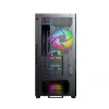 Caixa de PC Micro Tower Montech X5M (B) – Micro-ATX/Mini-ITX, 3x120mm à frente, 1x120mm atrás, suporta fontes de alimentação ATX, 2x3,5 polegadas + 4x2,5 polegadas, preto