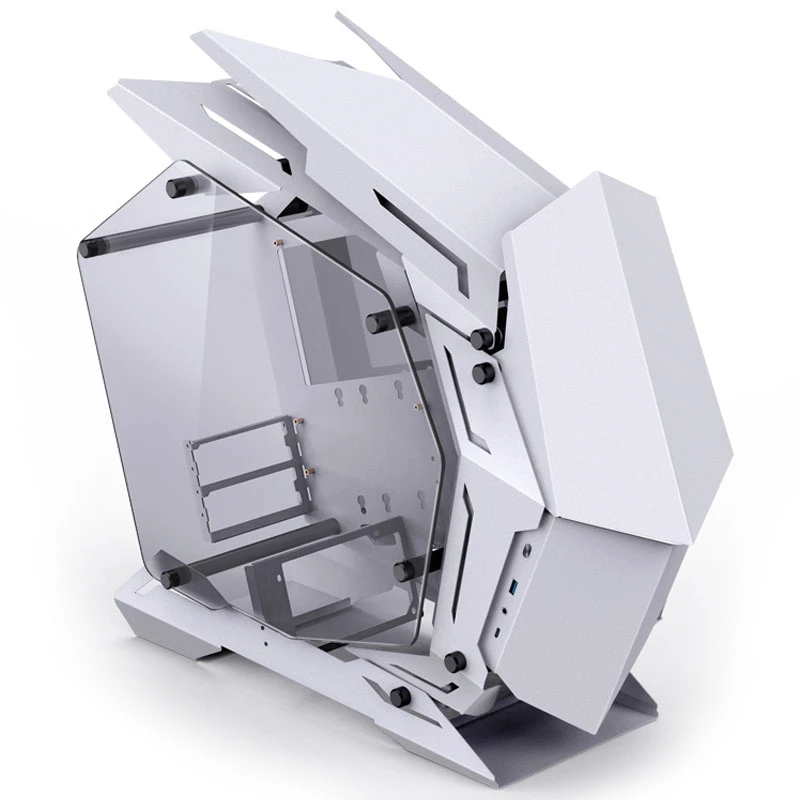 Caixa de PC mini micro-ATX tower Jonsbo MOD3 vidro temperado branco, suporte Mini-ITX/Micro-ATX